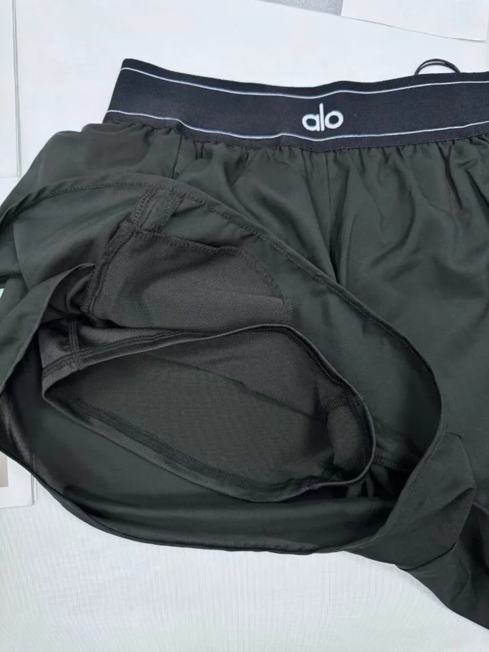 Black ALO Yoga Match Point Shorts 🖤Tennis Running Gym Athletic Shorts - NWT💞